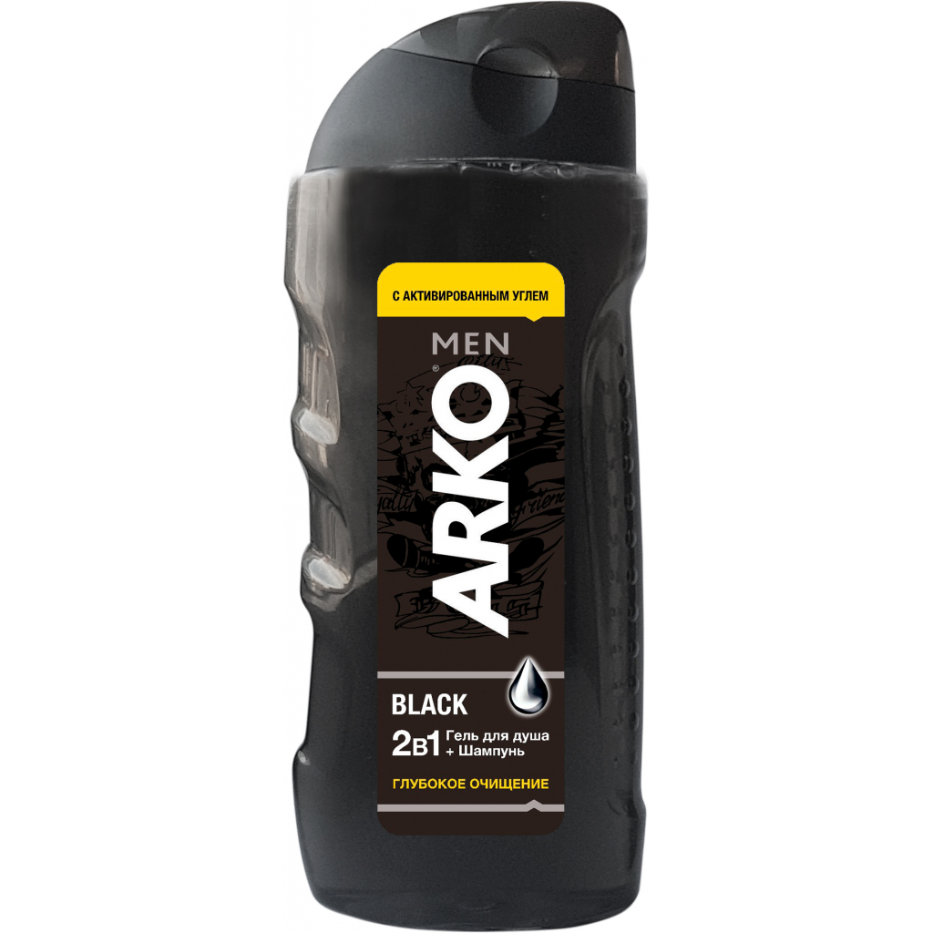 Гель для душу ARKO Men 2 in 1 Black 260 мл (8690506490843) - зображення 1