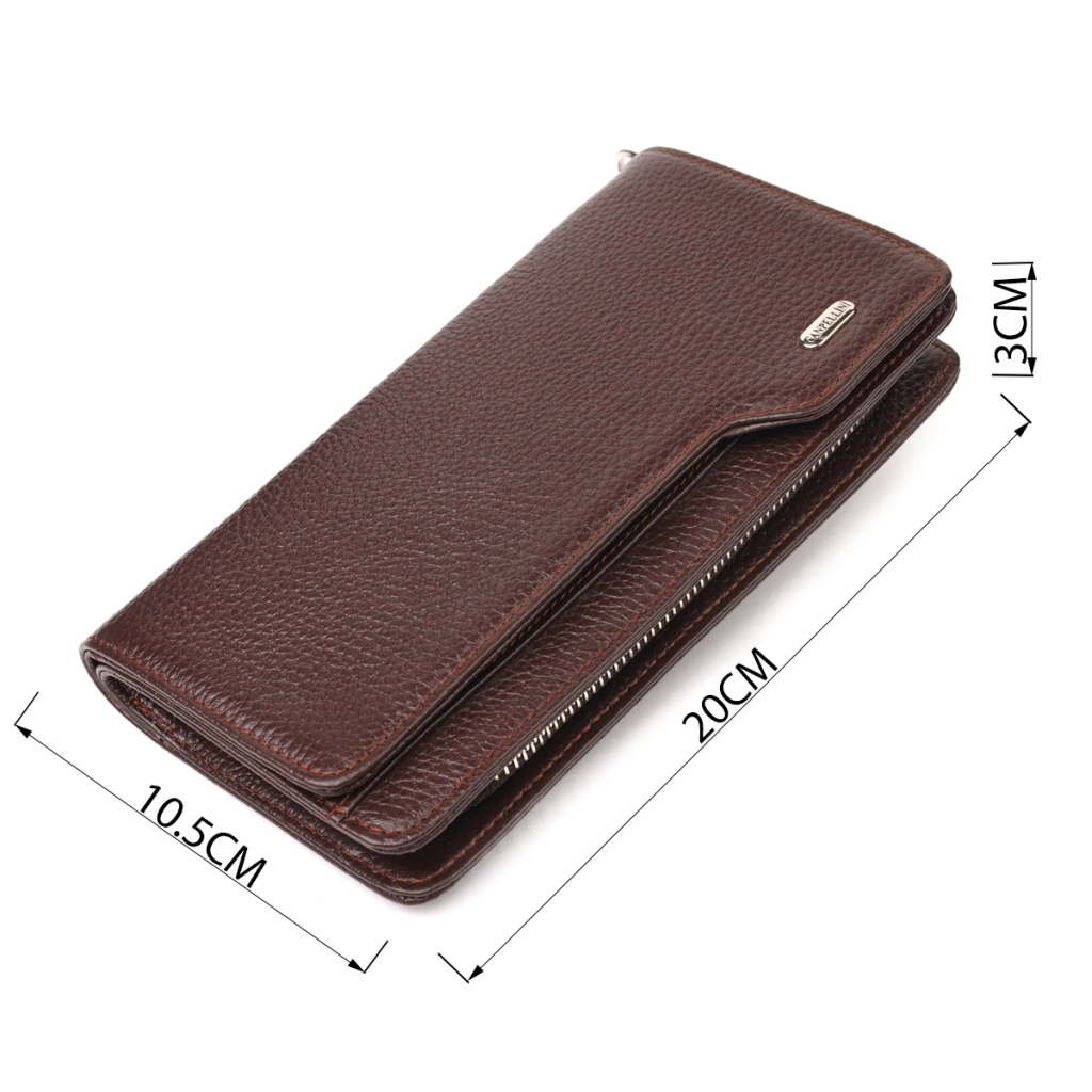 Портмоне Canpellini З натуральної шкіри Коричневе (21537) - зображення 3