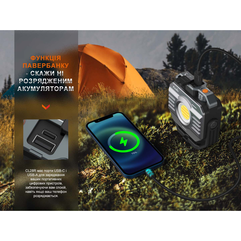 Ліхтар Fenix CL28R Powerbank (10 000 mAh) (CL28R) - зображення 11