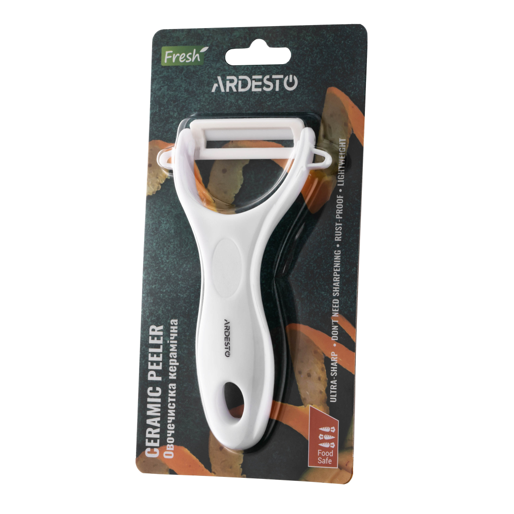 Овочечистка Ardesto Fresh, кераміка, пластик, білий (AR8340W) - зображення 4