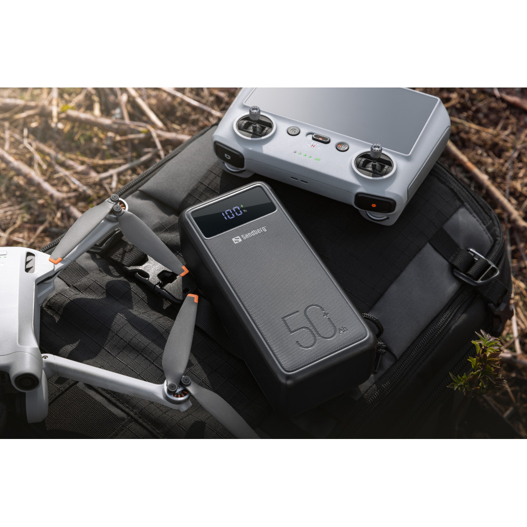 Батарея універсальна Sandberg 50000mAh 130W PD, 3хUSB 3xType-C LED 2W (420-75) - зображення 7