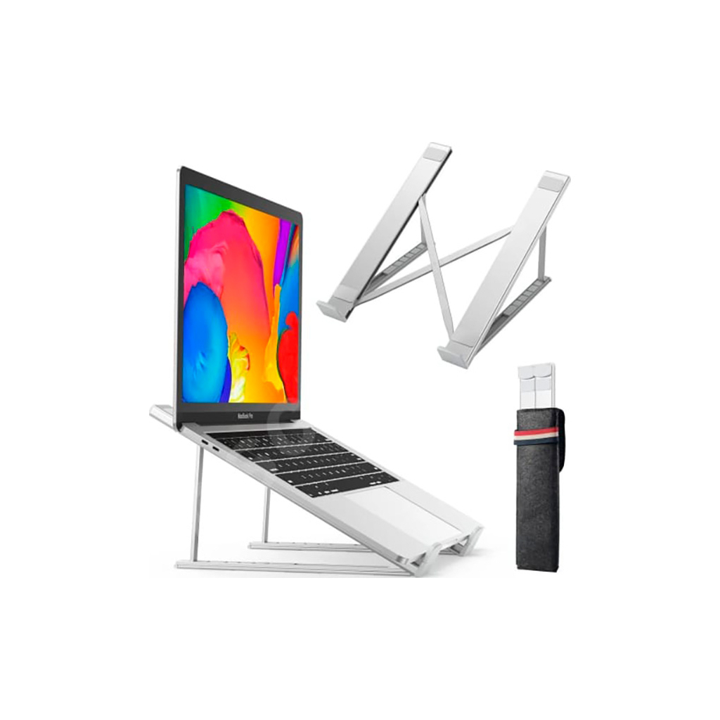 Підставка до ноутбука Vention Foldable 90-136mm Laptop up 15.6" stand silver (H055-SL) - зображення 2