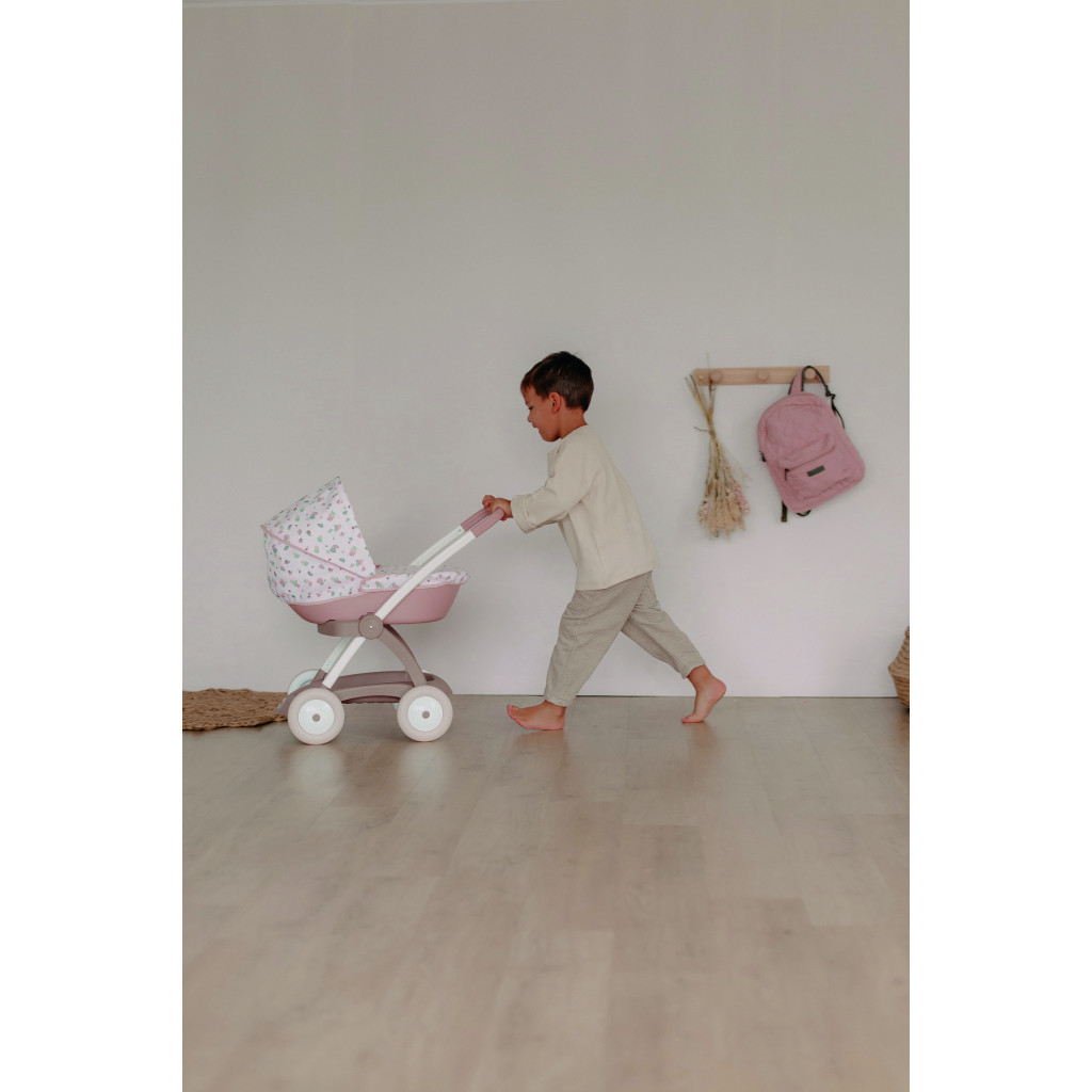 Коляска для ляльок Smoby Baby Nurse Модерн Люлька з кошиком Рожев (254118) - зображення 6