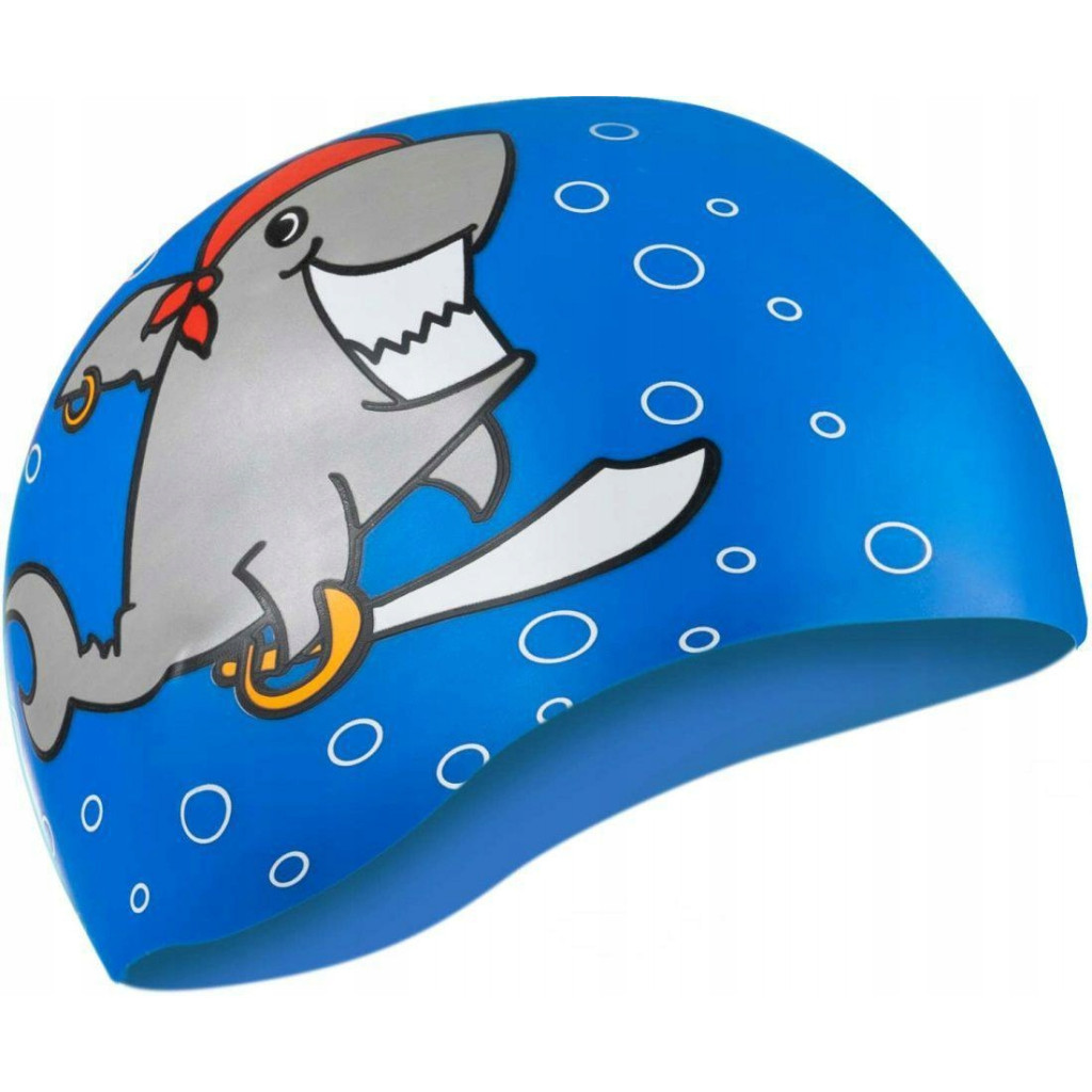 Шапка для плавання Aqua Speed Kiddie 142-Shark 1783 синій Діт OSFM (5908217617835) - зображення 1