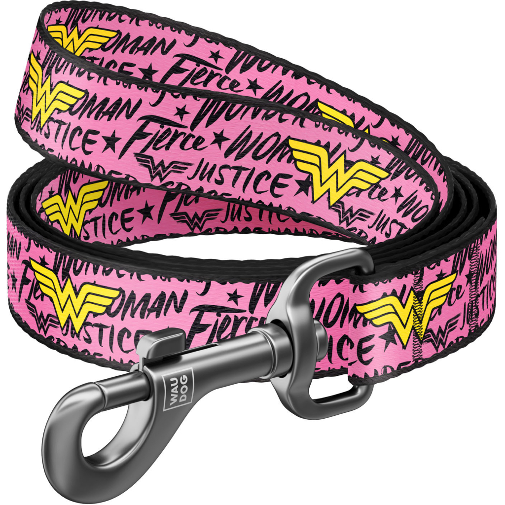 Повідок для собак WAUDOG Nylon "Чудо-жінка" L Ш 25 мм (0125-2007) - зображення 1