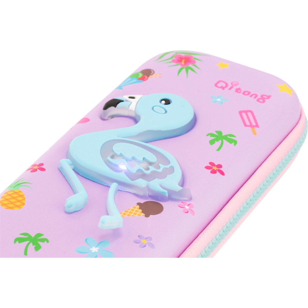 Пенал Cool For School з LED-аплікацією 1 відділення Фіолетовий (QT-5759-Purple) - зображення 3