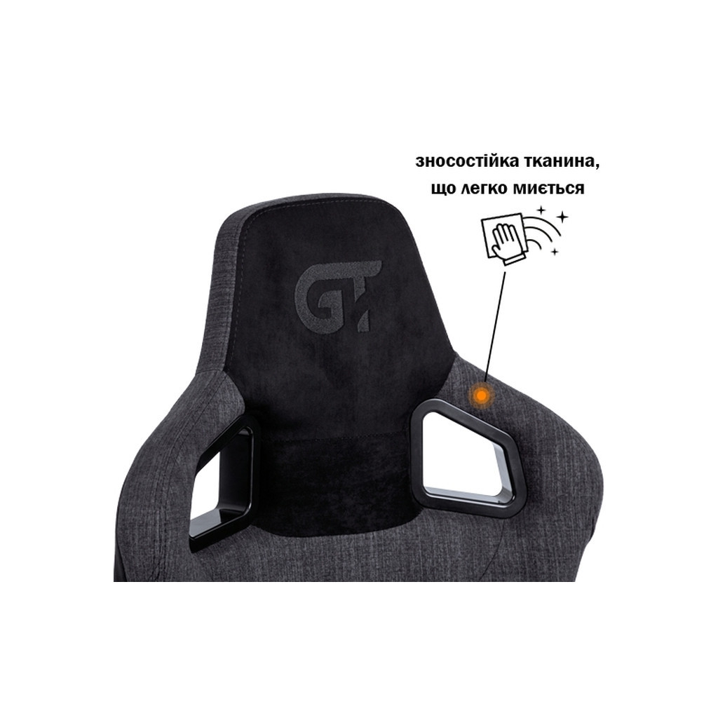 Крісло ігрове GT Racer X-8005 Dark Gray/Black Suede - изображение 9
