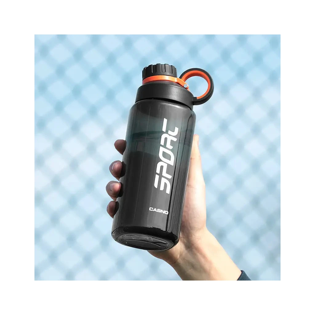 Пляшка для води Casno 1000 мл KXN-1236 Чорна (KXN-1236_Black) - зображення 4