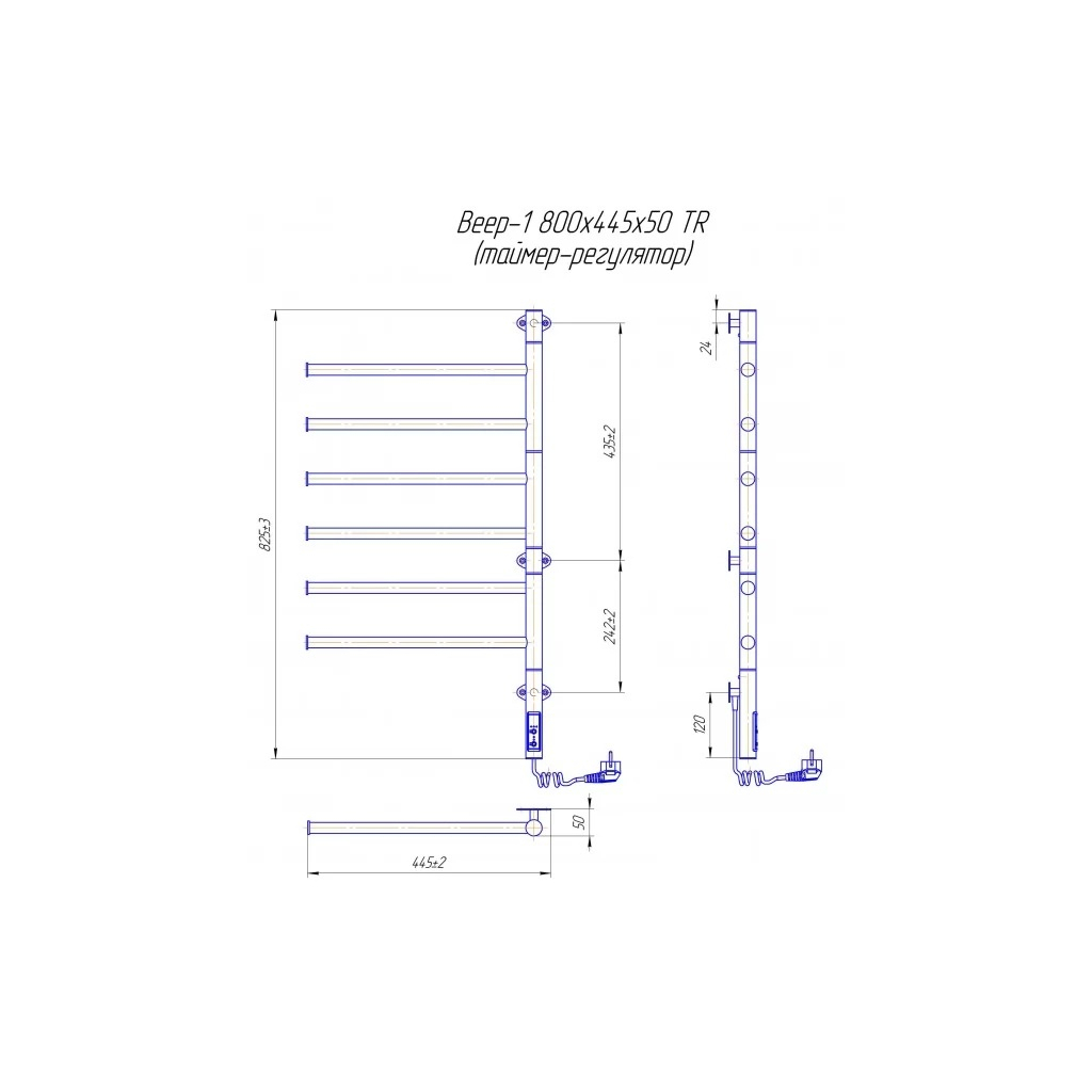 Сушарка для рушників MARIO Веєр-I (2.3.0408.11.P) - изображение 4