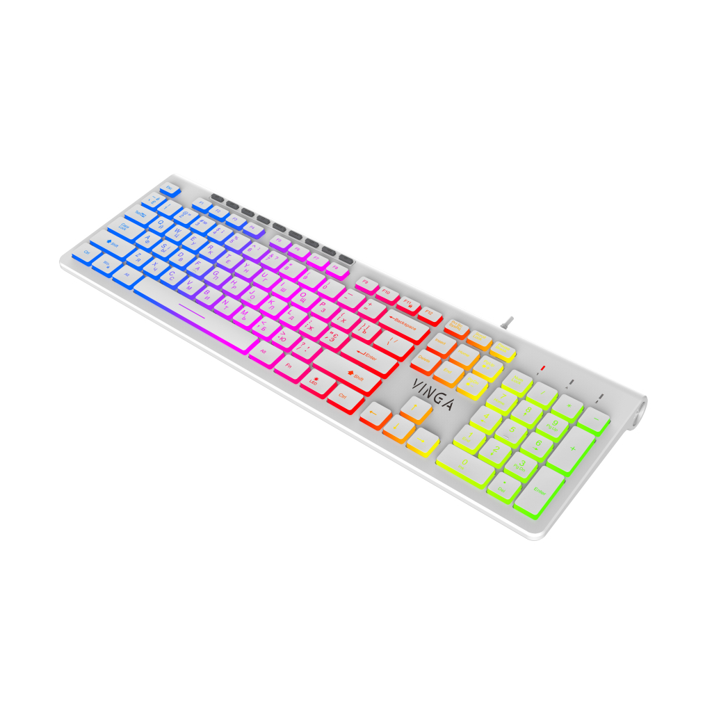 Клавіатура Vinga KB-460 White - зображення 1