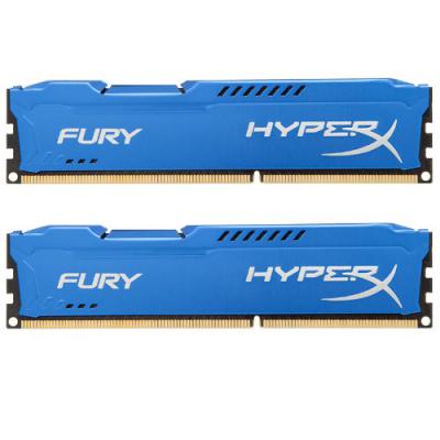 Модуль пам'яті для комп'ютера DDR3 8Gb (2x4GB) 1600 MHz HyperX Fury Blu Kingston Fury (ex.HyperX) (HX316C10FK2/8) - изображение 1