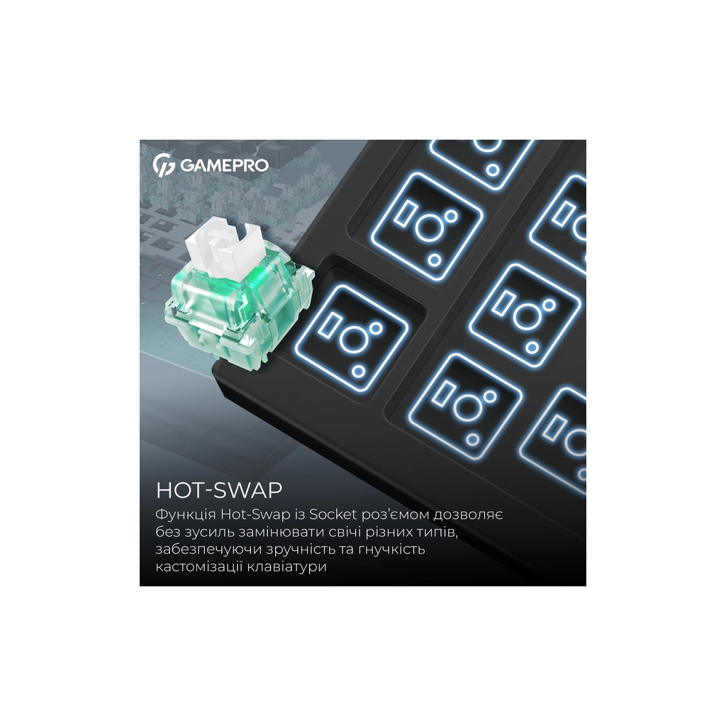 Клавіатура GamePro Asgard Valhalla Max MK160B MAX USB UA Black (MK160B MAX) - зображення 9