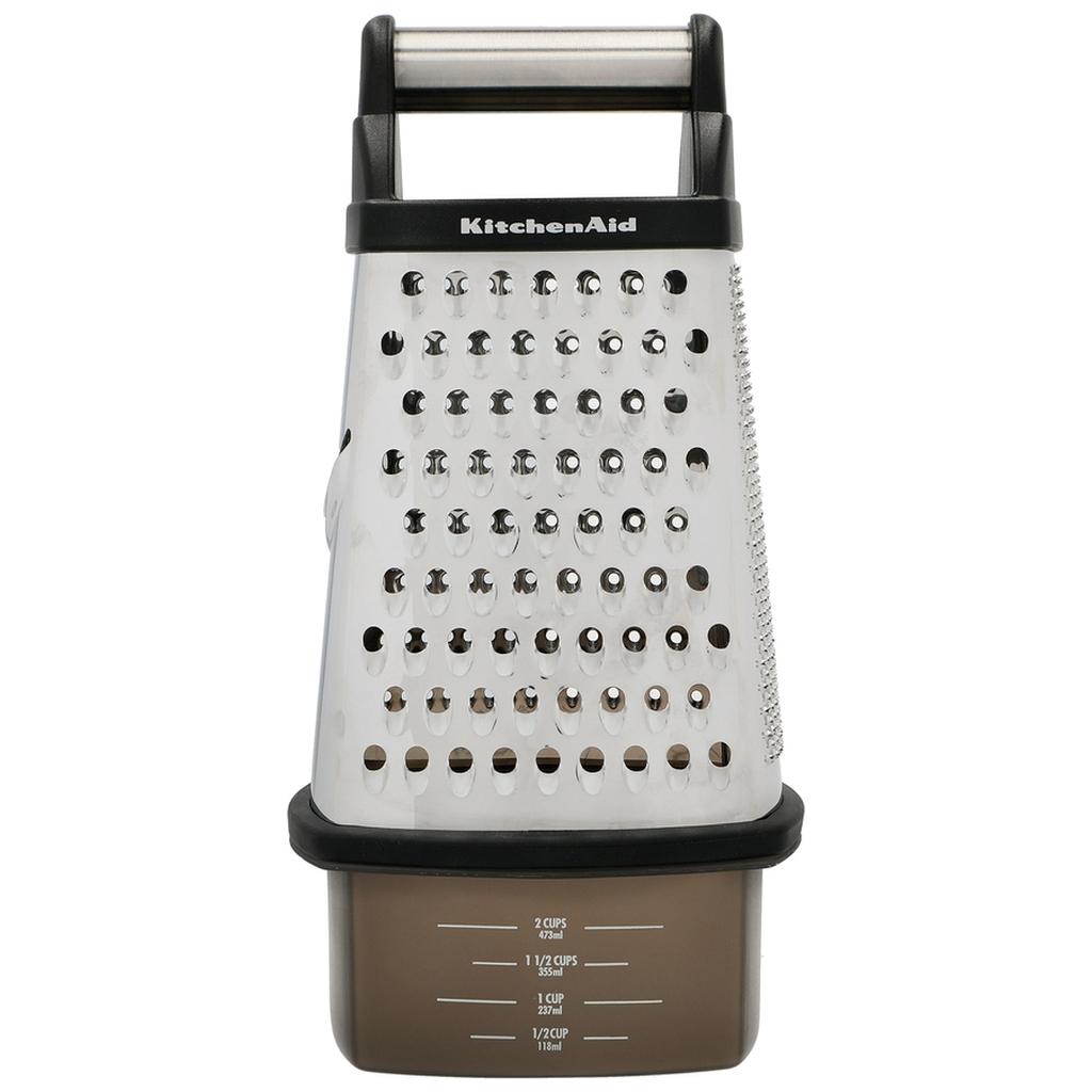 Терка KitchenAid Universal чотирьохстороння з контейнером, чорна (KQG300OSOBE) - зображення 4