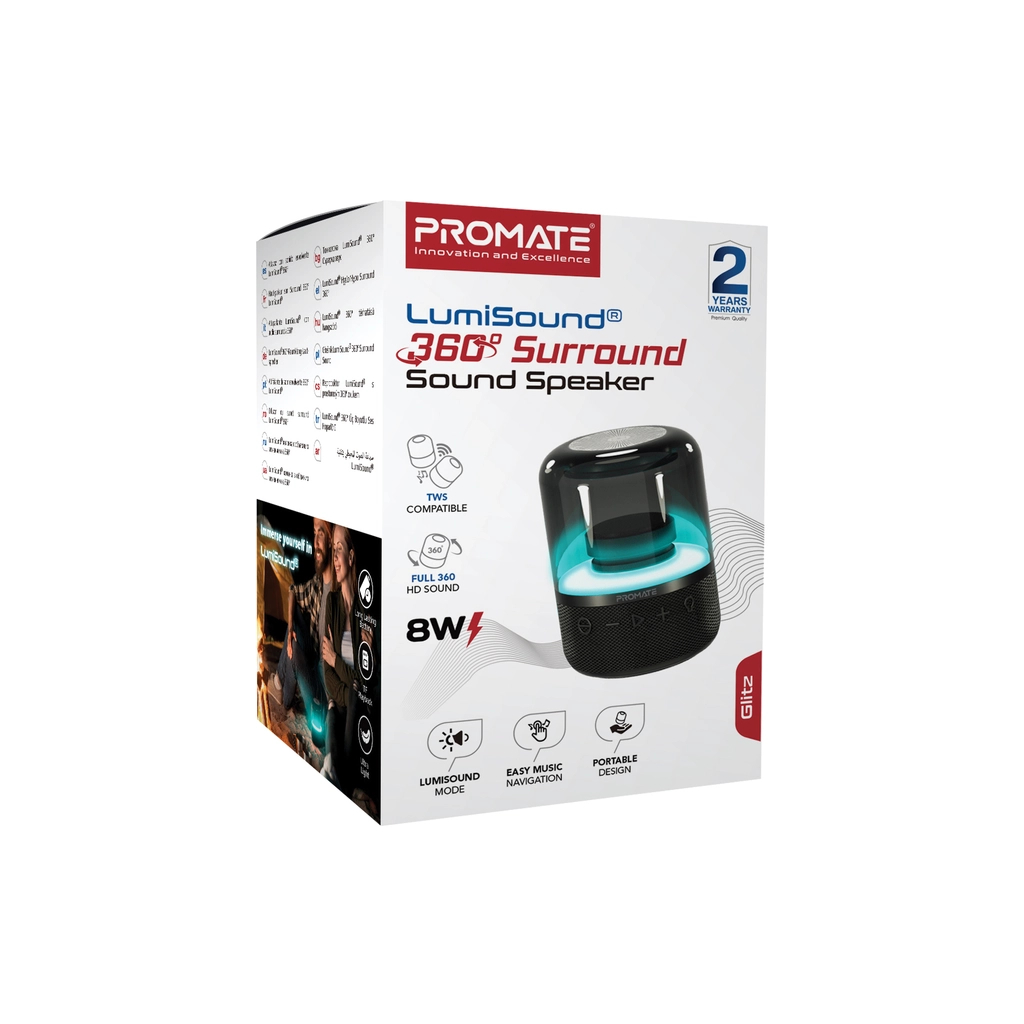 Акустична система Promate Glitz Black (glitz.black) - зображення 2