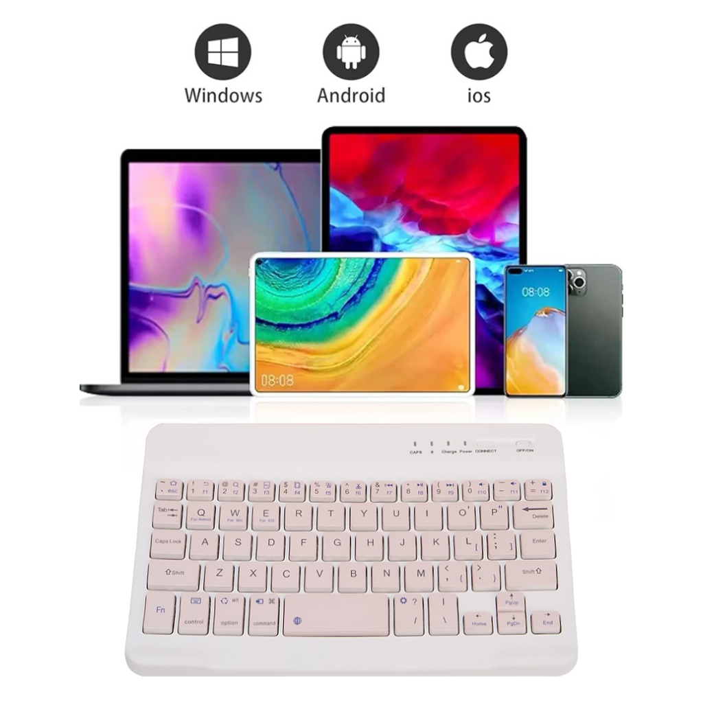 Клавіатура BeCover Bluetooth UA Pink (713411) - зображення 5