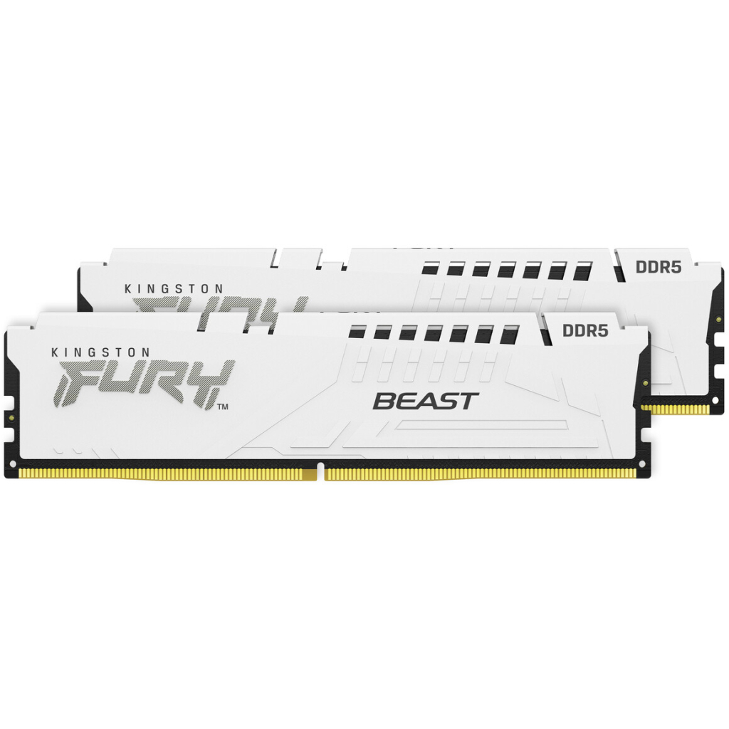 Модуль пам'яті для комп'ютера DDR5 32GB (2x16GB) 5200 MHz Beast EXPO White Kingston Fury (ex.HyperX) (KF552C36BWEK2-32) - зображення 2