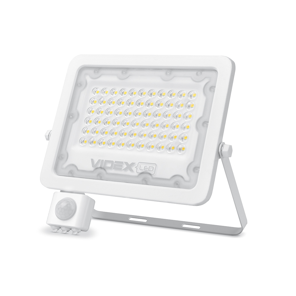 Прожектор Videx LED 50W 5000K з датчиком руху (VL-F2e505W-S) - зображення 1