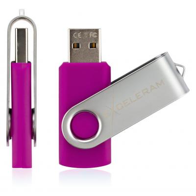 USB флеш накопичувач eXceleram 32GB P1 Series Silver/Purple USB 2.0 (EXP1U2SIPU32) - зображення 4