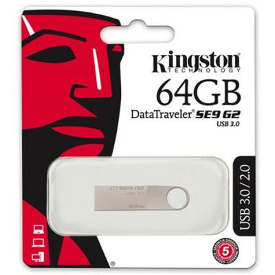USB флеш накопичувач Kingston 64GB DTSE9 G2 Metal Silver USB 3.0 (DTSE9G2/64GB) - зображення 4