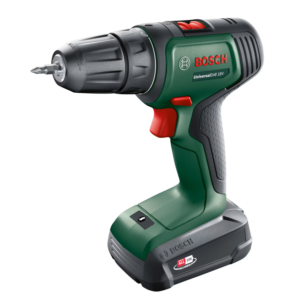 Шуруповерт Bosch UniversalDrill 18V 18В 1х1.5Агод 20Нм 0-4400-1450обхв кейс ЗП 1.3кг (0.603.9D4.001) - зображення 1