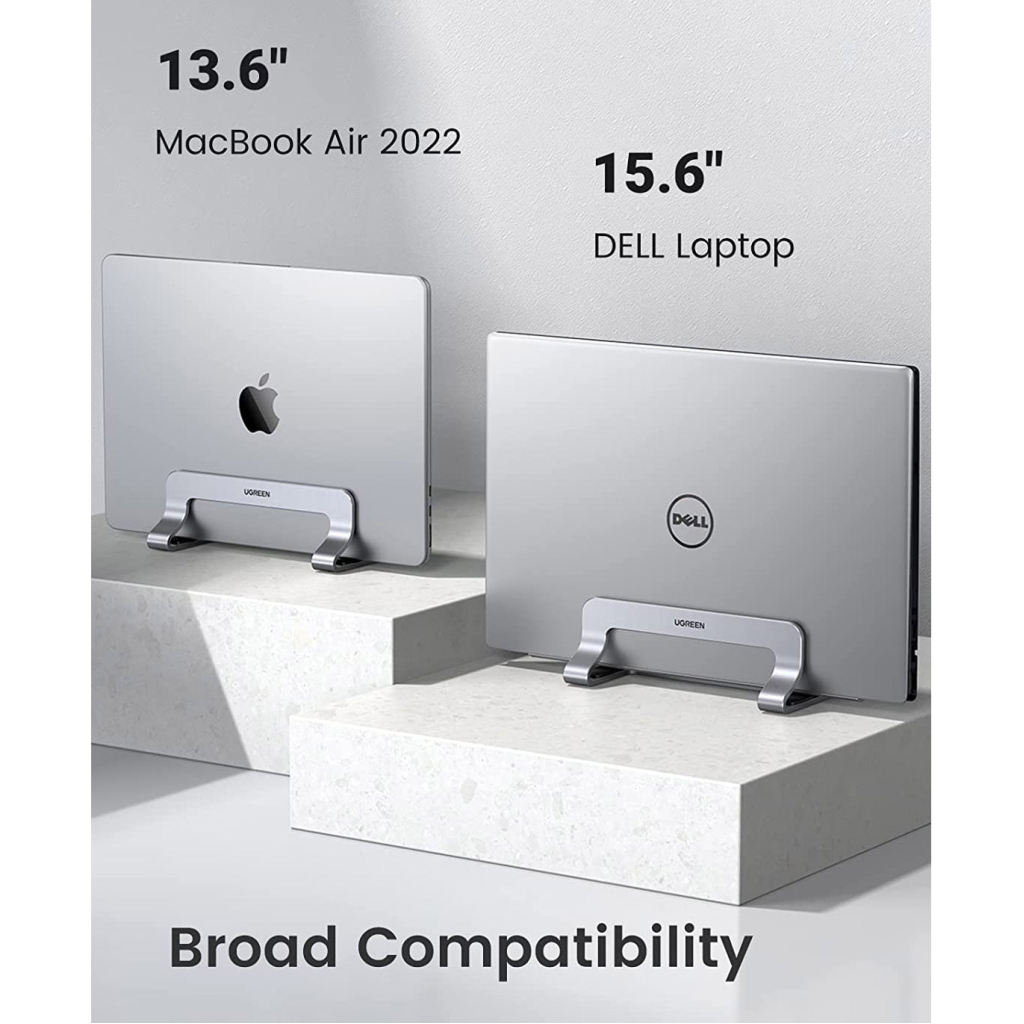 Підставка до ноутбука Ugreen LP258 Vertical Laptop Stand Silver (20471) - зображення 8