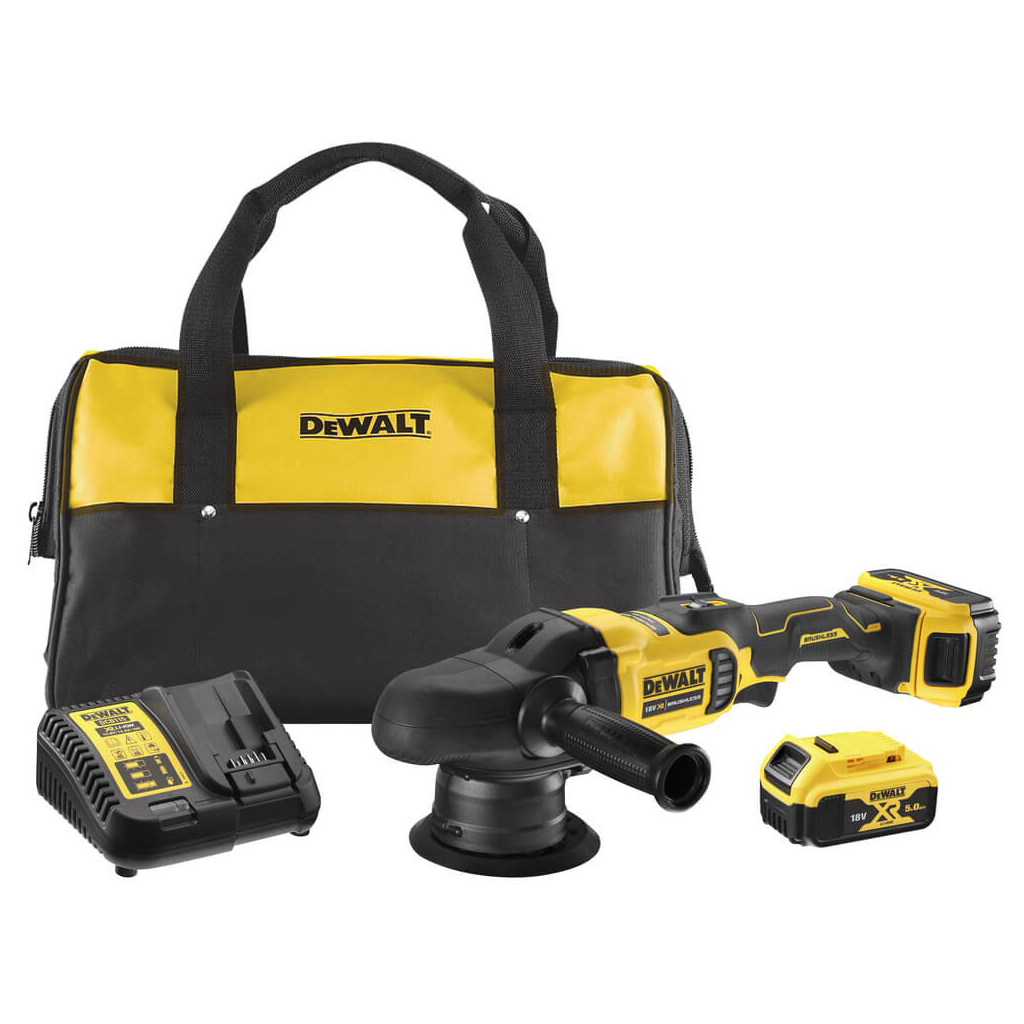 Шліфувальна машина DeWALT полірувальна 18В XR Li-Ion, 2x5Ah, кейс TSTAK (DCM848P2) - зображення 3