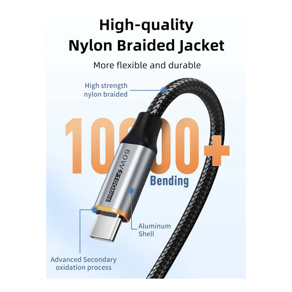 Дата кабель USB 3.1 AM to USB-C 1.5m Cabletime (CA915231) - зображення 5