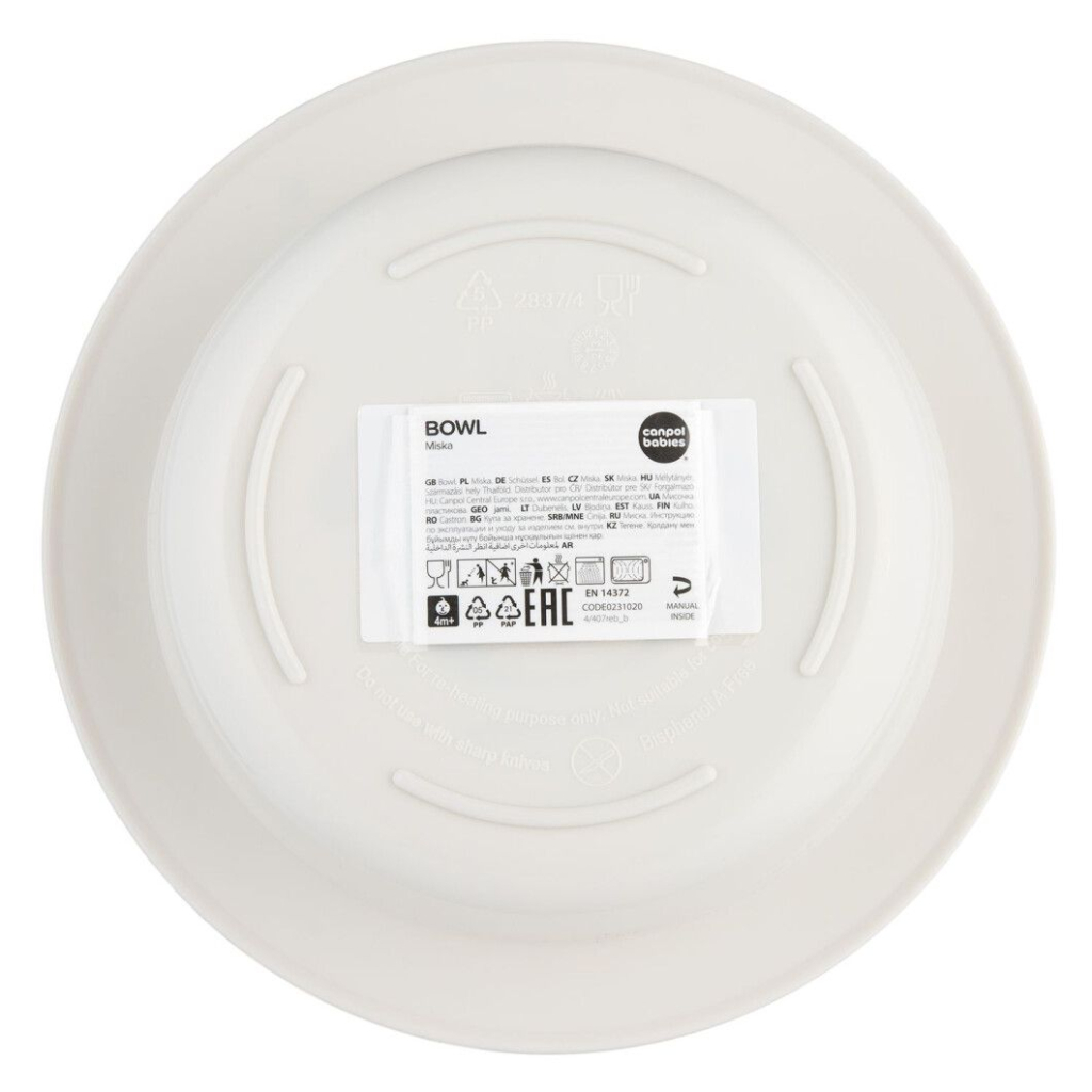 Тарілка дитяча Canpol babies CUTE ANIMALS мисочка пластикова, помаранчева (4/412_ora) - зображення 3