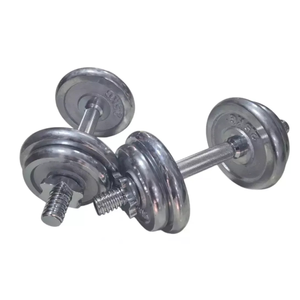 Гантель HSF з хромованим покриттям MD2503 - 2шт по 10 кг (пара) (К00024983) - зображення 1