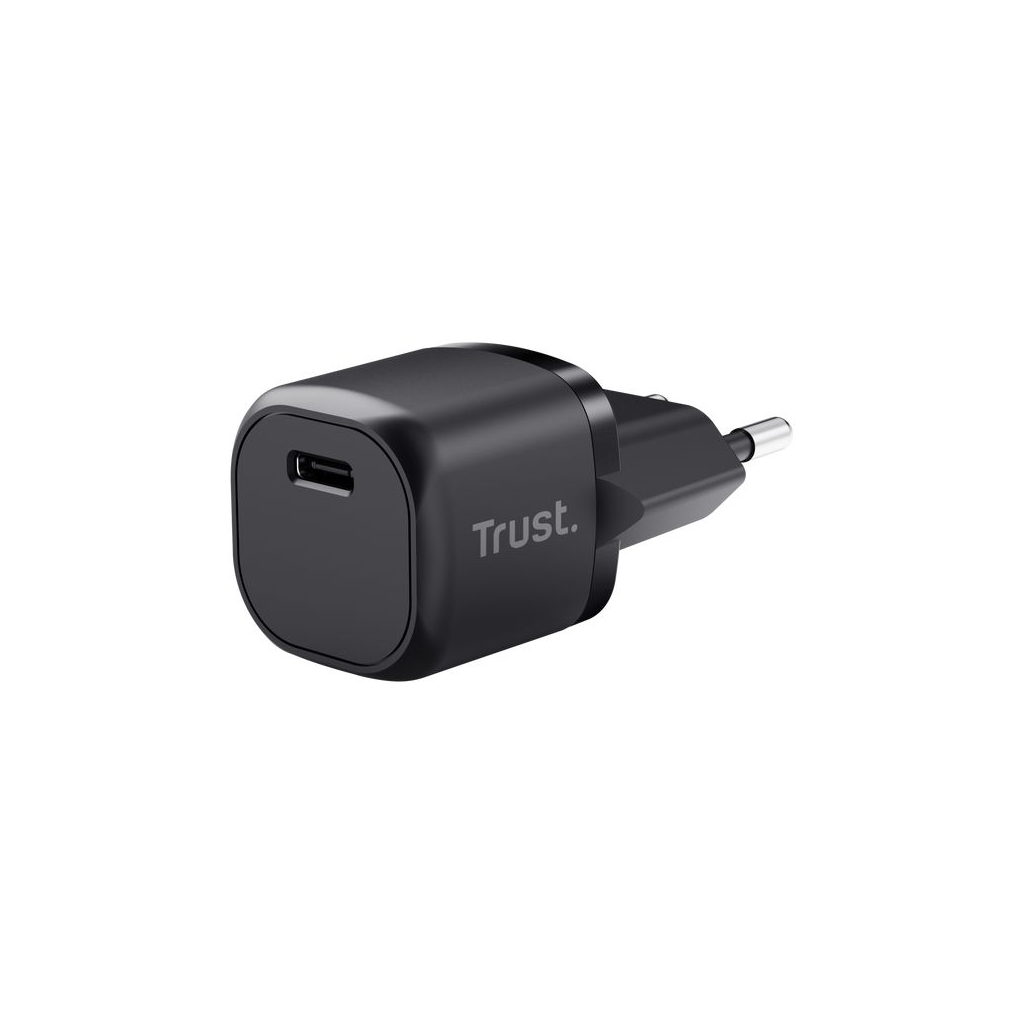 Зарядний пристрій Trust Maxo 20W USB-C PD black (25174_TRUST) - зображення 1