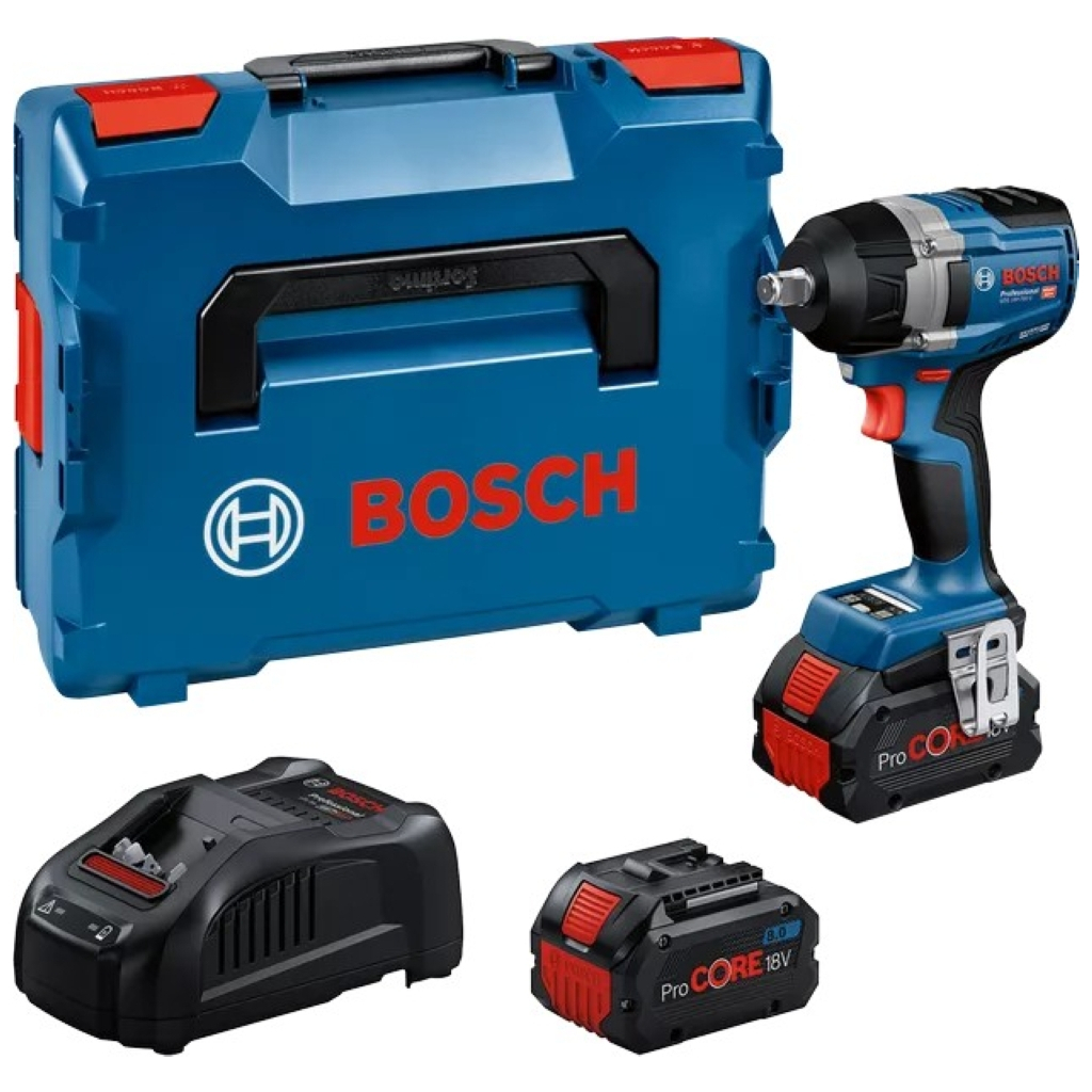 Гайковерт Bosch GDS 18V-750C 18V, 2x8Ah, до 3000об/хв, 270/380/750Нм, квадрат 1/2", кейс, Bluetooth 1.7кг (0.601.9L9.002) - изображение 1