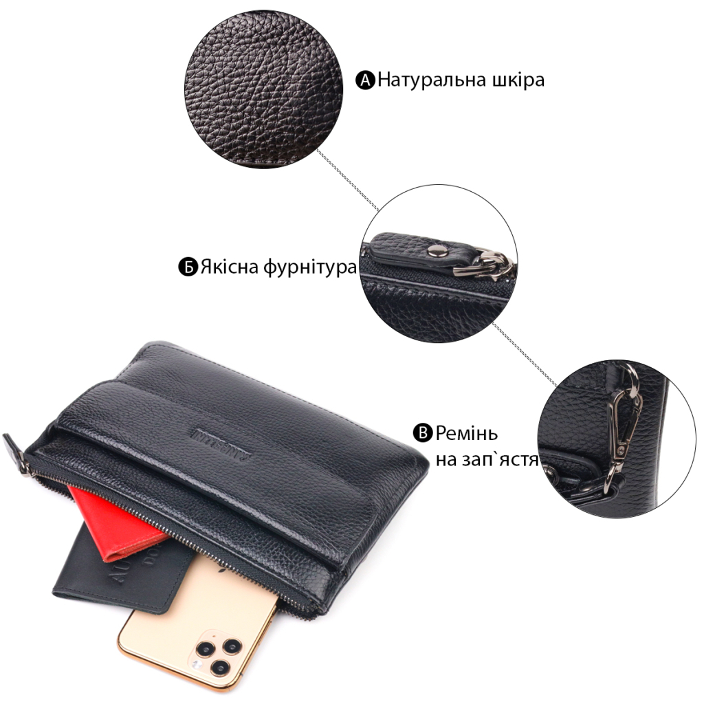 Сумка Canpellini З натуральної шкіри Чорна (21546) - зображення 4