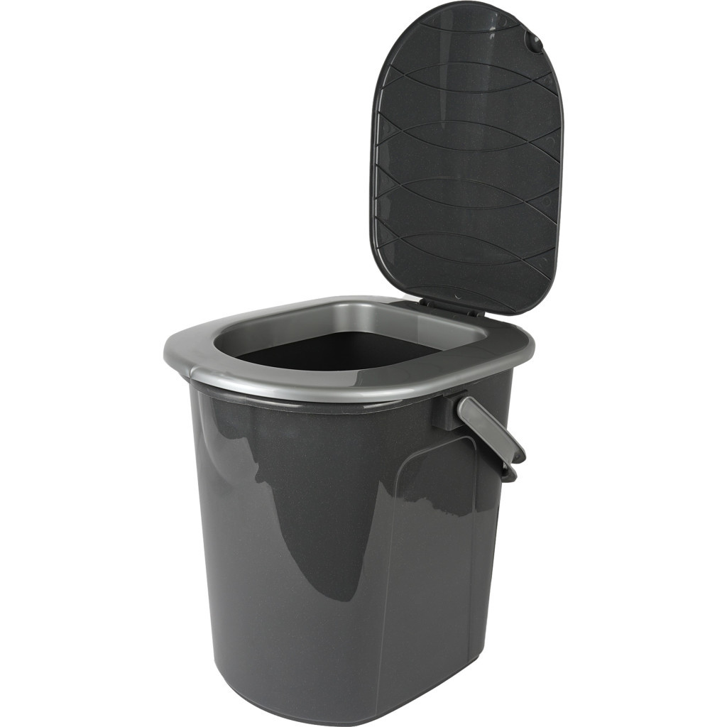 Відро-туалет Алеана Граніт/сірий 22 л (алн 171096/граніт/сіре) - изображение 1