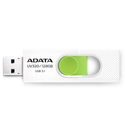 USB флеш накопичувач ADATA 128GB UV320 White/Green USB 3.1 (AUV320-128G-RWHGN) - зображення 2