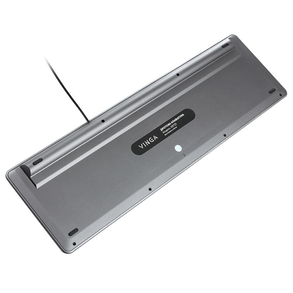 Клавіатура Vinga KB735 black-grey - зображення 7