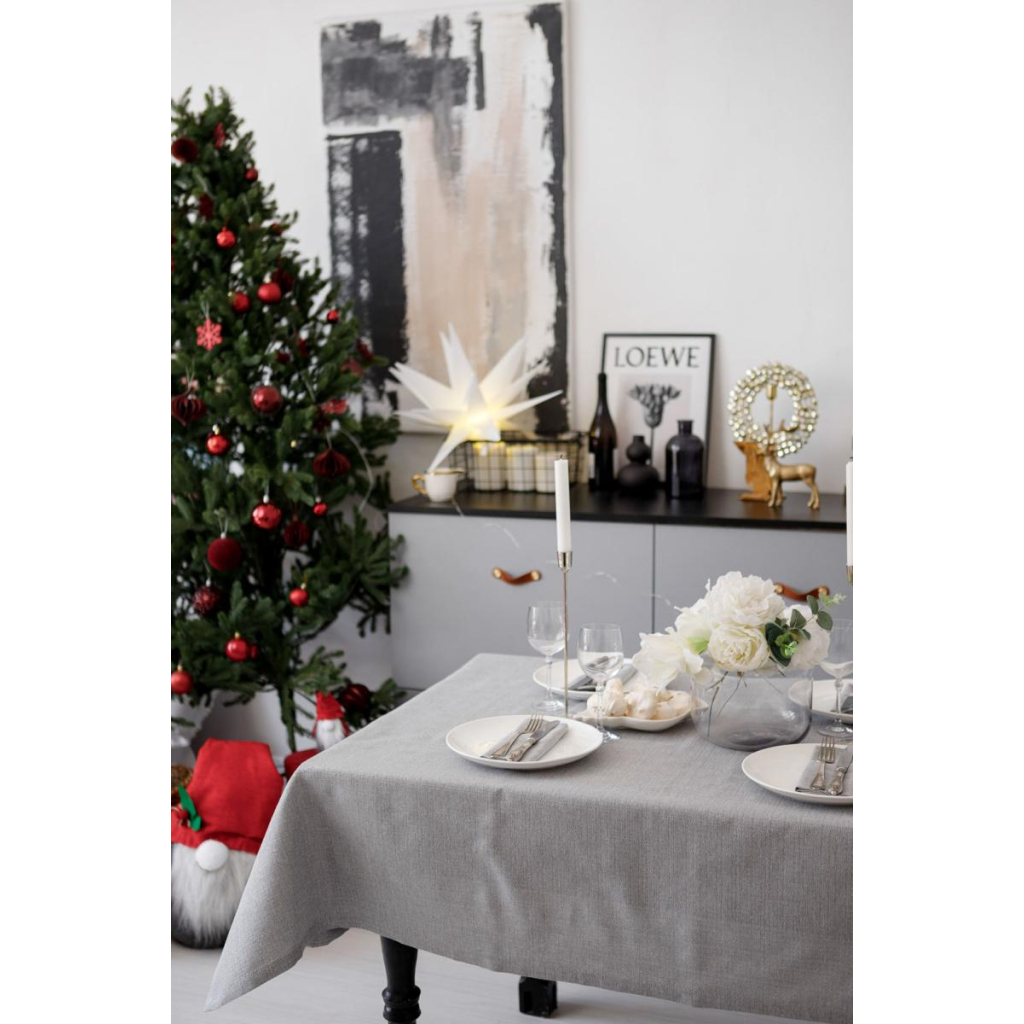 Скатертина Прованс святкова Перлина Silver 132х180 см (037594) - изображение 8