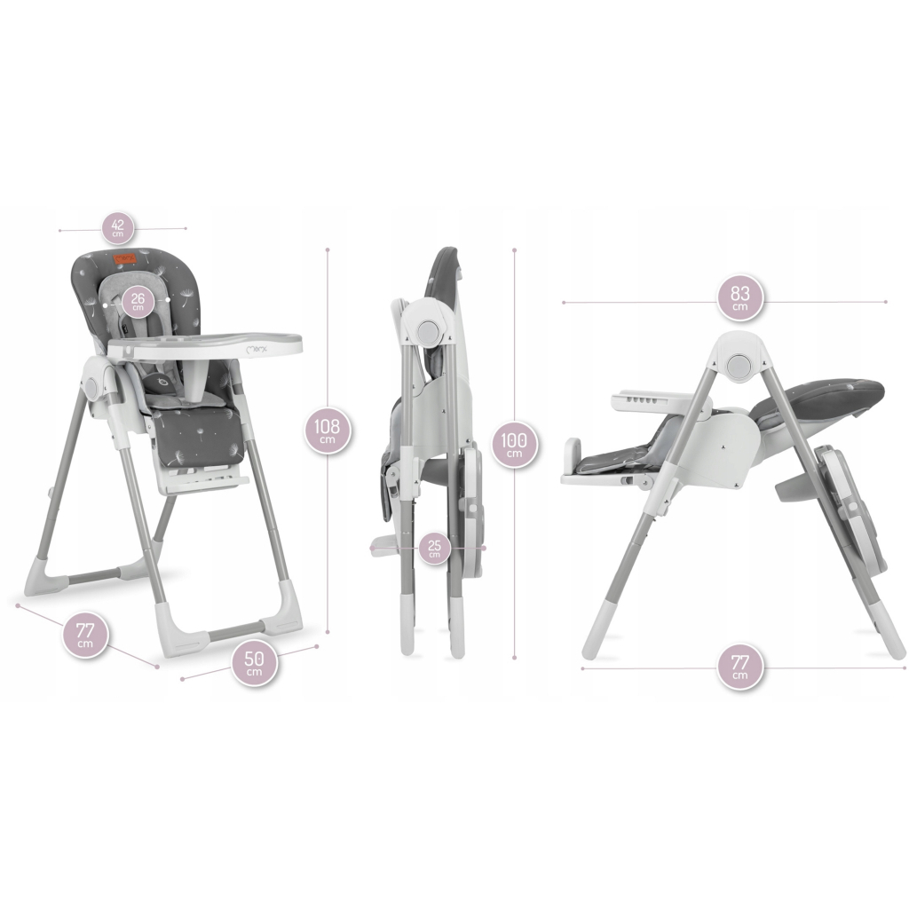 Стілець для годування MoMi Yumtis+ Dark Gray (KRKA00022) - зображення 5