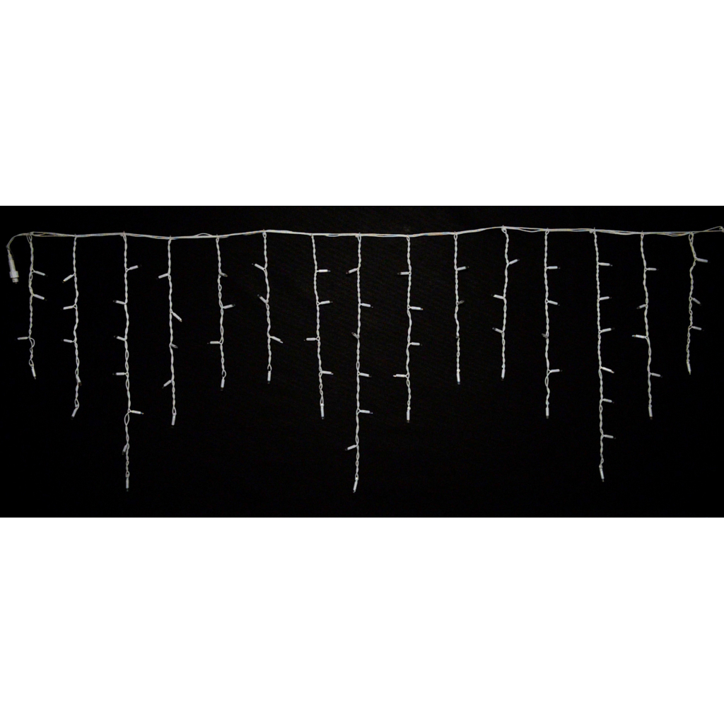 Гірлянда Delux ICICLE 100LED 2x0.7 м Жовтий flash Білий/Білий IP44 (90015181) - зображення 3