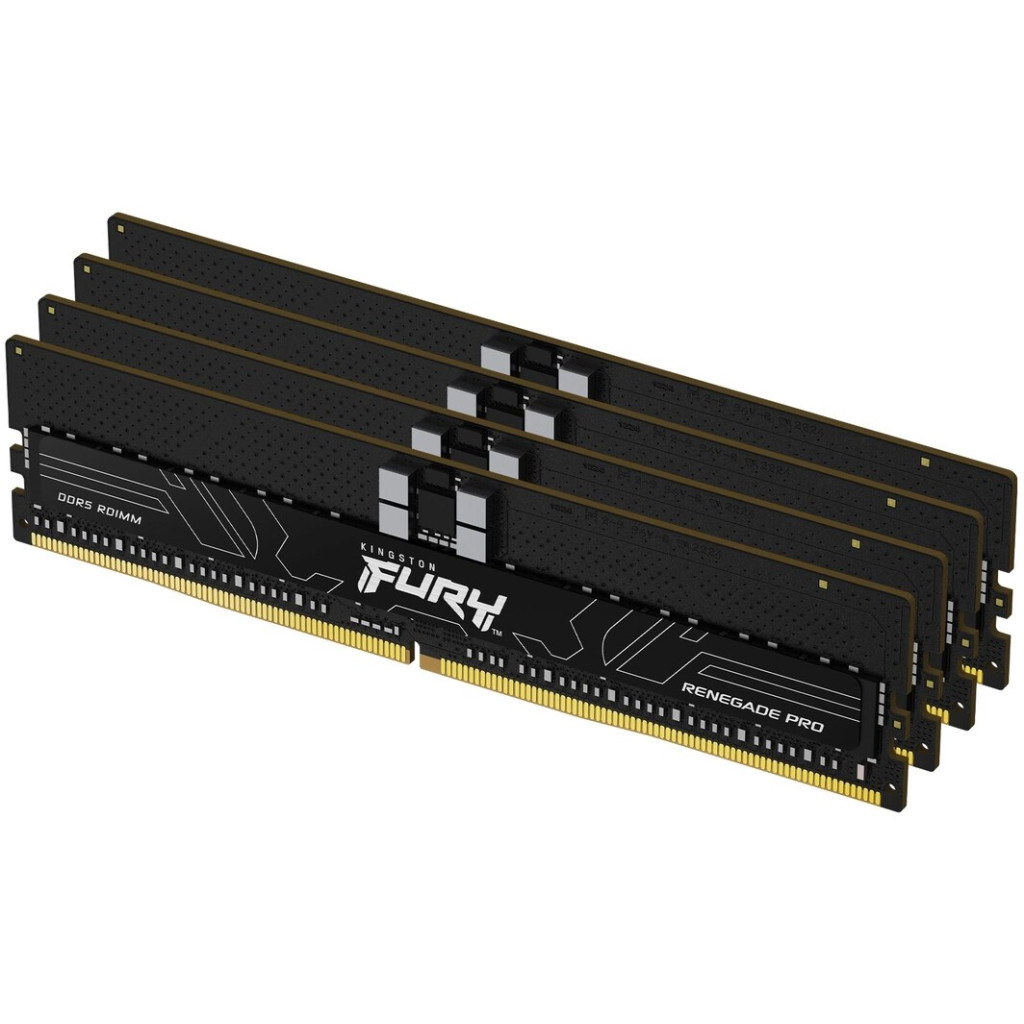 Модуль пам'яті для сервера Kingston 128GB 6000MT/s DDR5 ECC Reg CL32 DIMM (Kit of 4) FURY Renegade Pro EXPO (KF560R32RBEK4-128) - зображення 1
