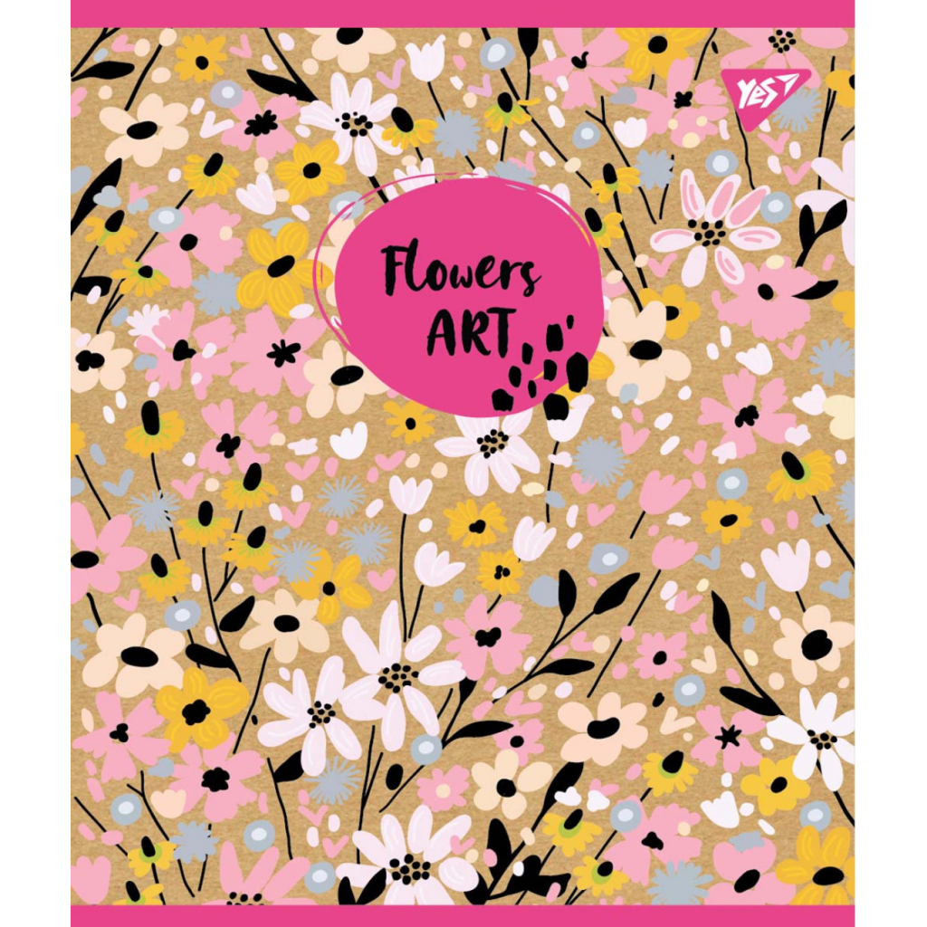 Зошит Yes А5 Flowers Art Крафт 18 аркушів клітинка (765080) - зображення 2