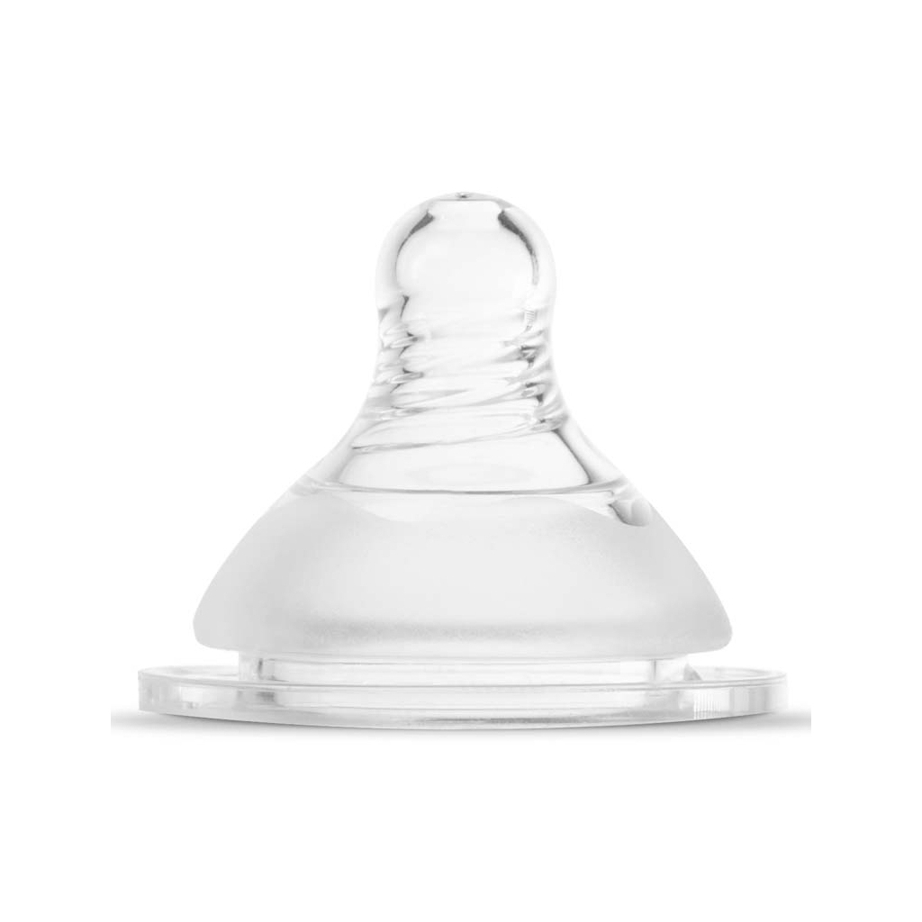 Соска Baboo силіконова (2 шт), широке горлечко, потік для густої рідини, 6+ міс (4-113) - зображення 1