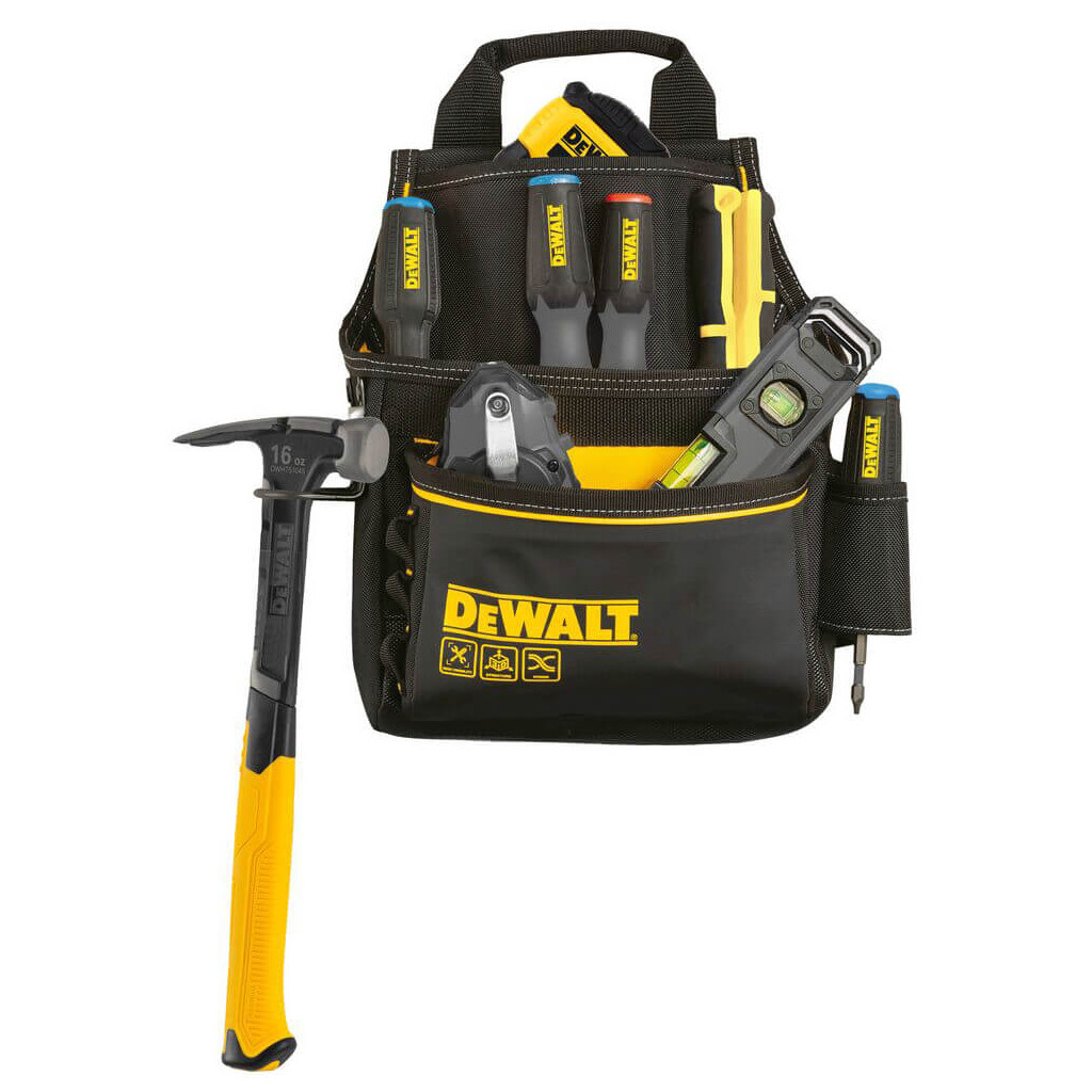 Сумка для інструмента DeWALT PRO з поясом та скобою для молотка, 12 кишень (DWST40101-1) - зображення 3