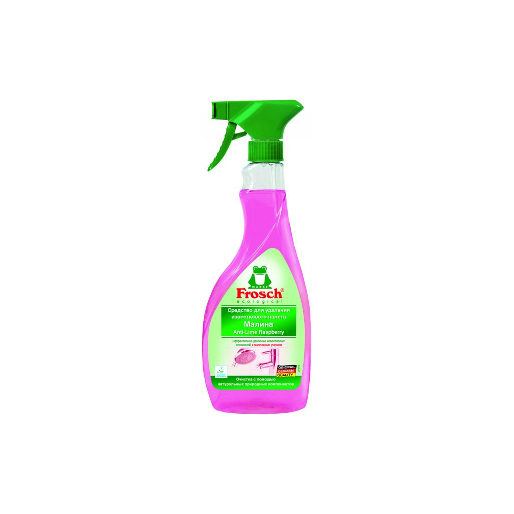 Спрей для чищення ванн Frosch для виведення вапняного нальоту Малина 500 мл (4009175944610) - зображення 1