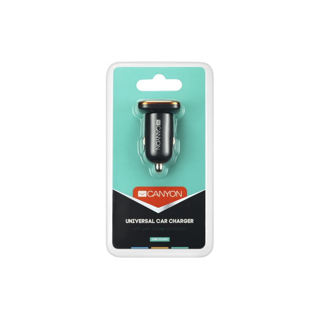 Зарядний пристрій Canyon Universal 1xUSB car adapter (CNE-CCA01B) - зображення 4