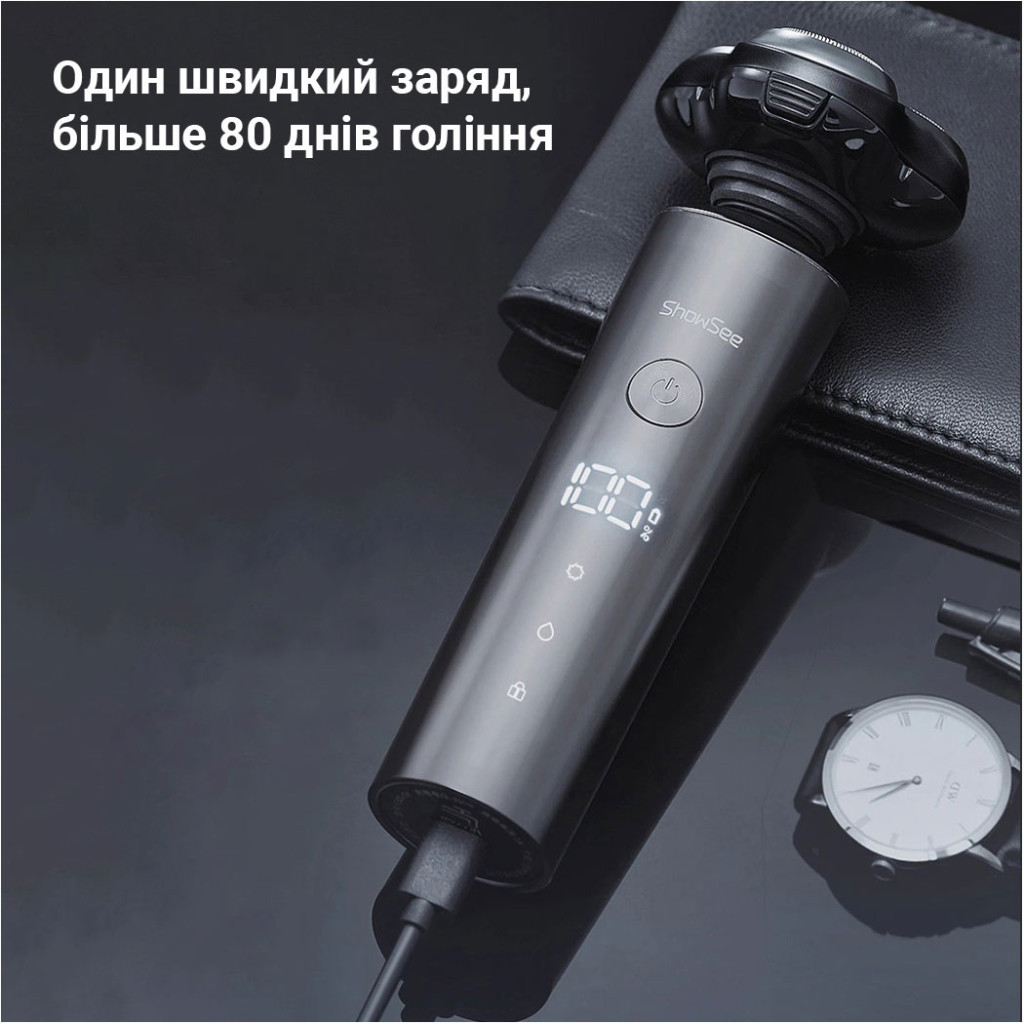 Електробритва Xiaomi ShowSee Electric Shaver Black (F305-GY) - зображення 6