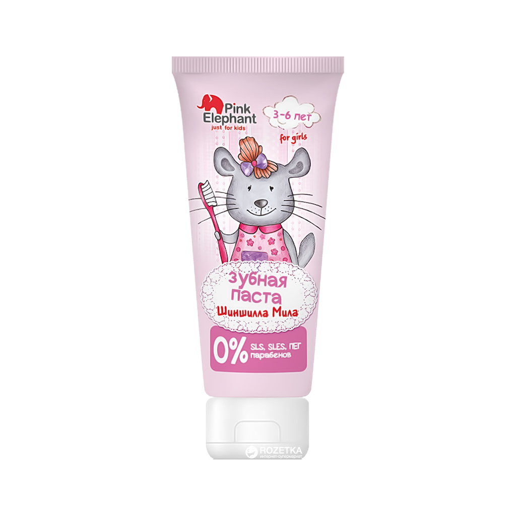 Дитяча зубна паста Pink Elephant Шиншила Міла 50 мл (4823015937064) - зображення 1