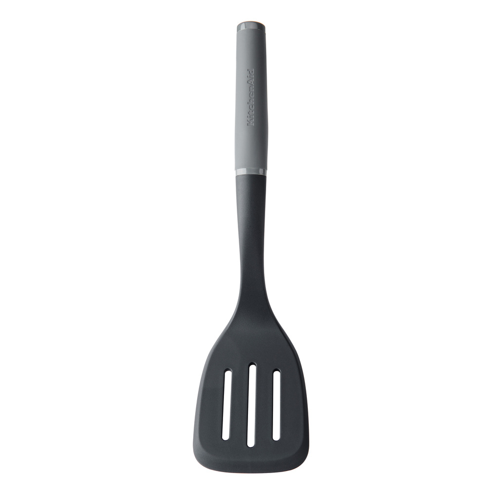 Лопатка кухонна KitchenAid Coreline з прорізами, 34,3 см, сірий (KAS002OHCGG) - зображення 1