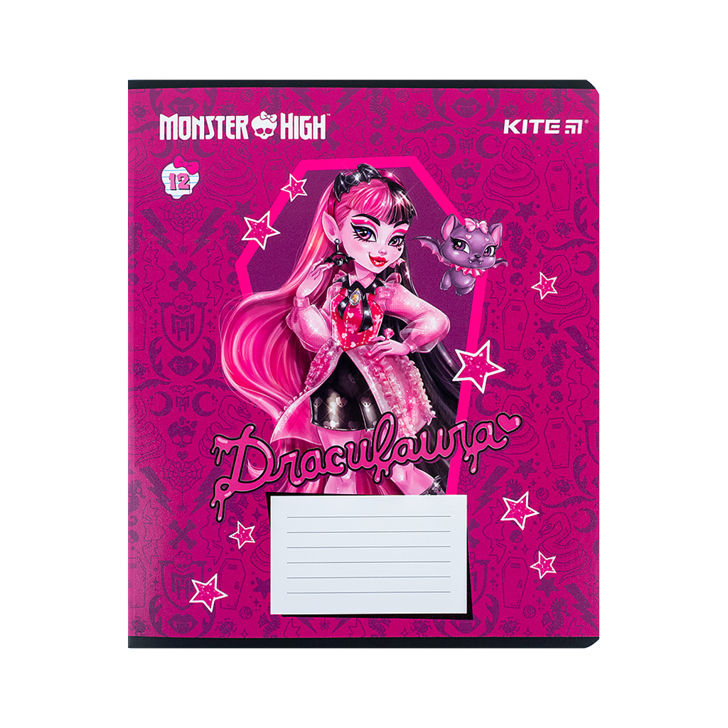 Зошит Kite Monster High 12 аркушів, лінія (MH24-234) - изображение 4