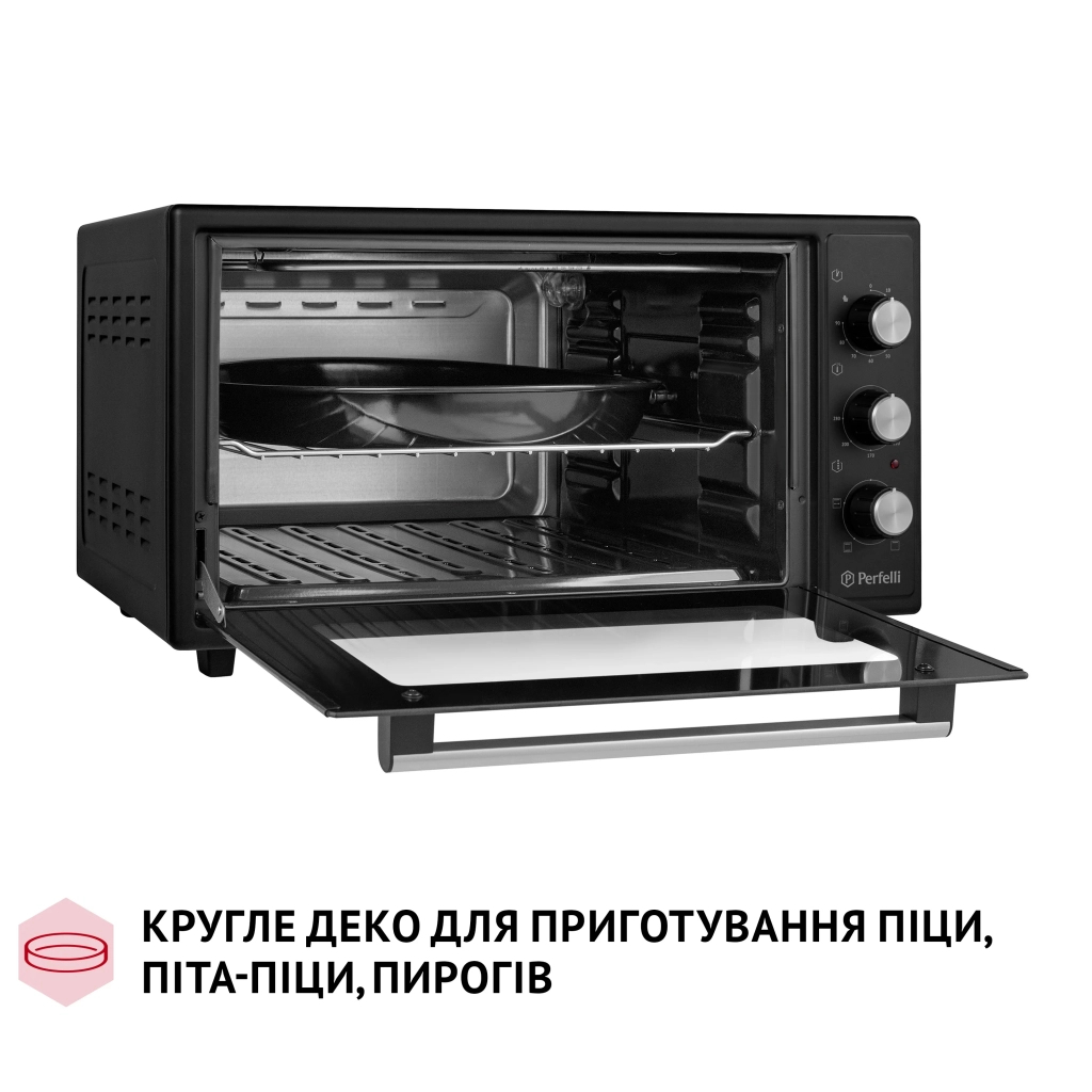 Електропіч Perfelli MIRAGE 48 BLACK - зображення 7