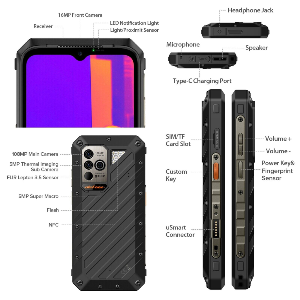 Мобільний телефон Ulefone Power Armor 19T 12/256Gb Black (6937748735298) - зображення 5